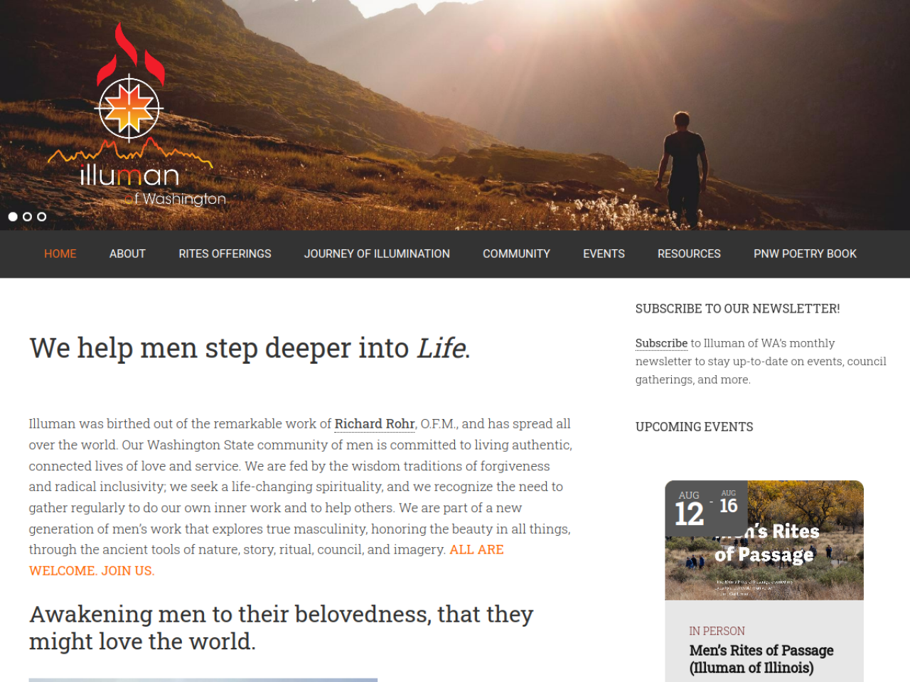 Illuman of WA (Men's Rites of Passage) website