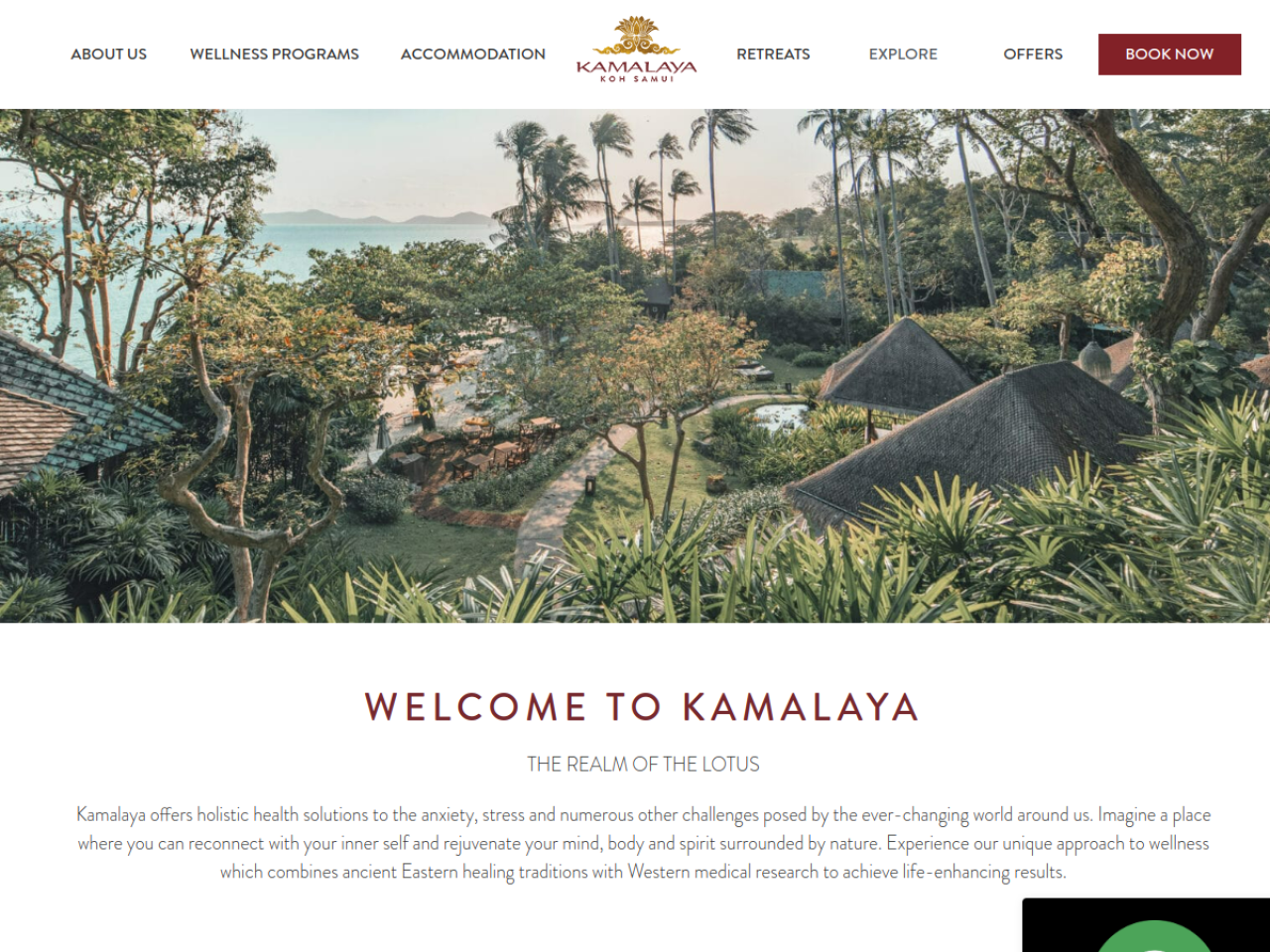 Kamalaya website