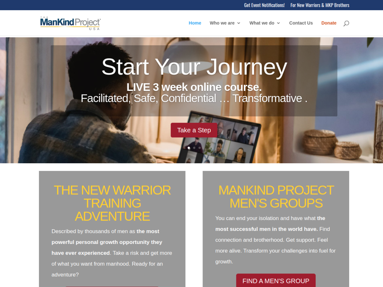 ManKind Project USA website