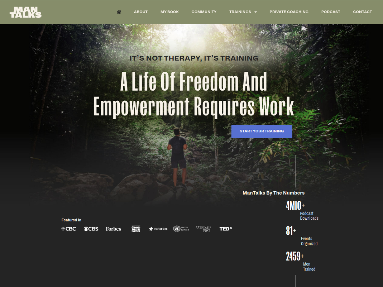 ManTalks website