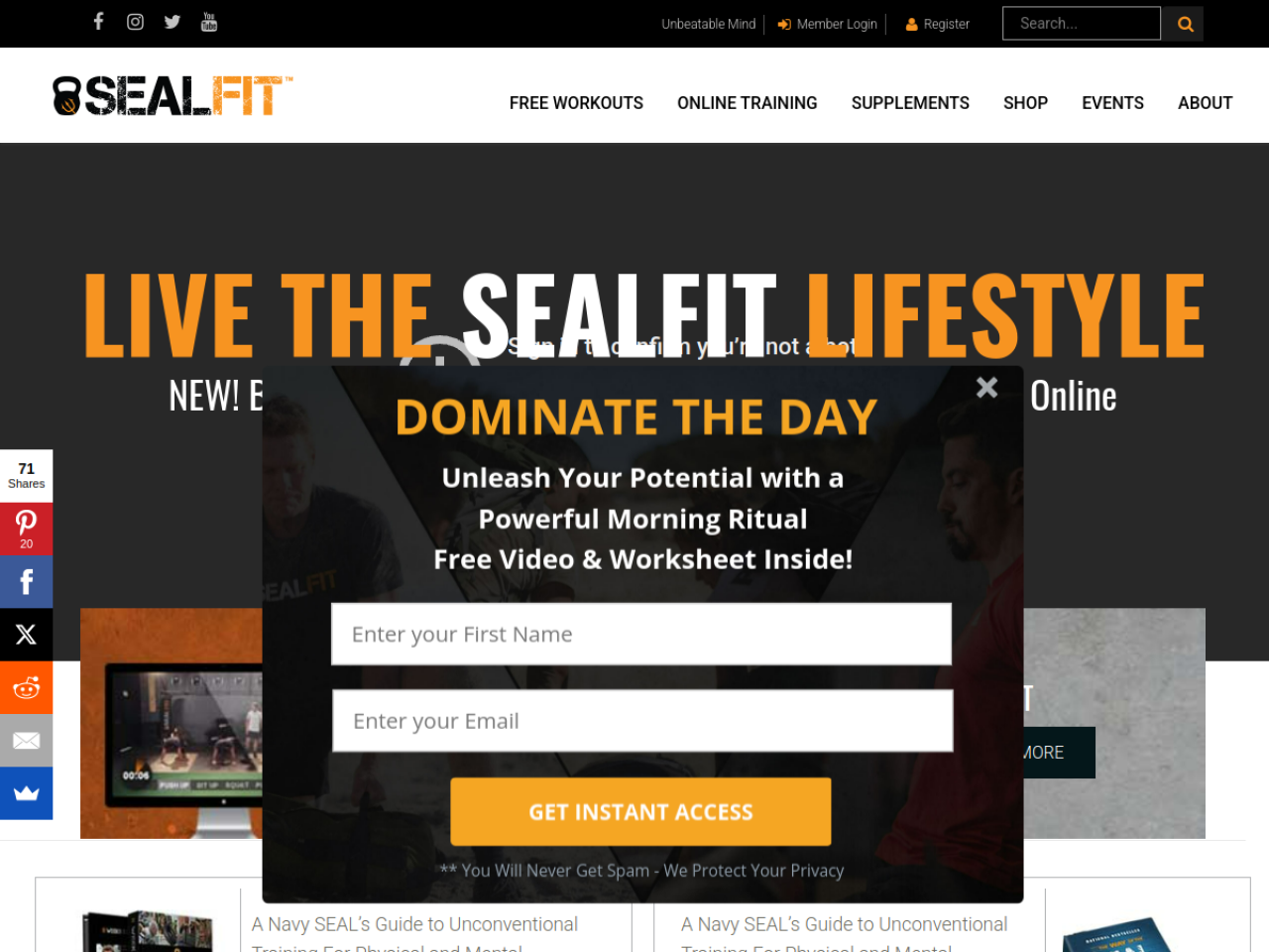 SEALFIT / Kokoro Camp website