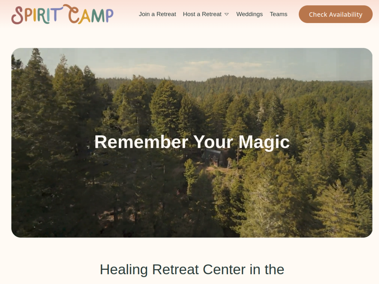 Spirit Camp website