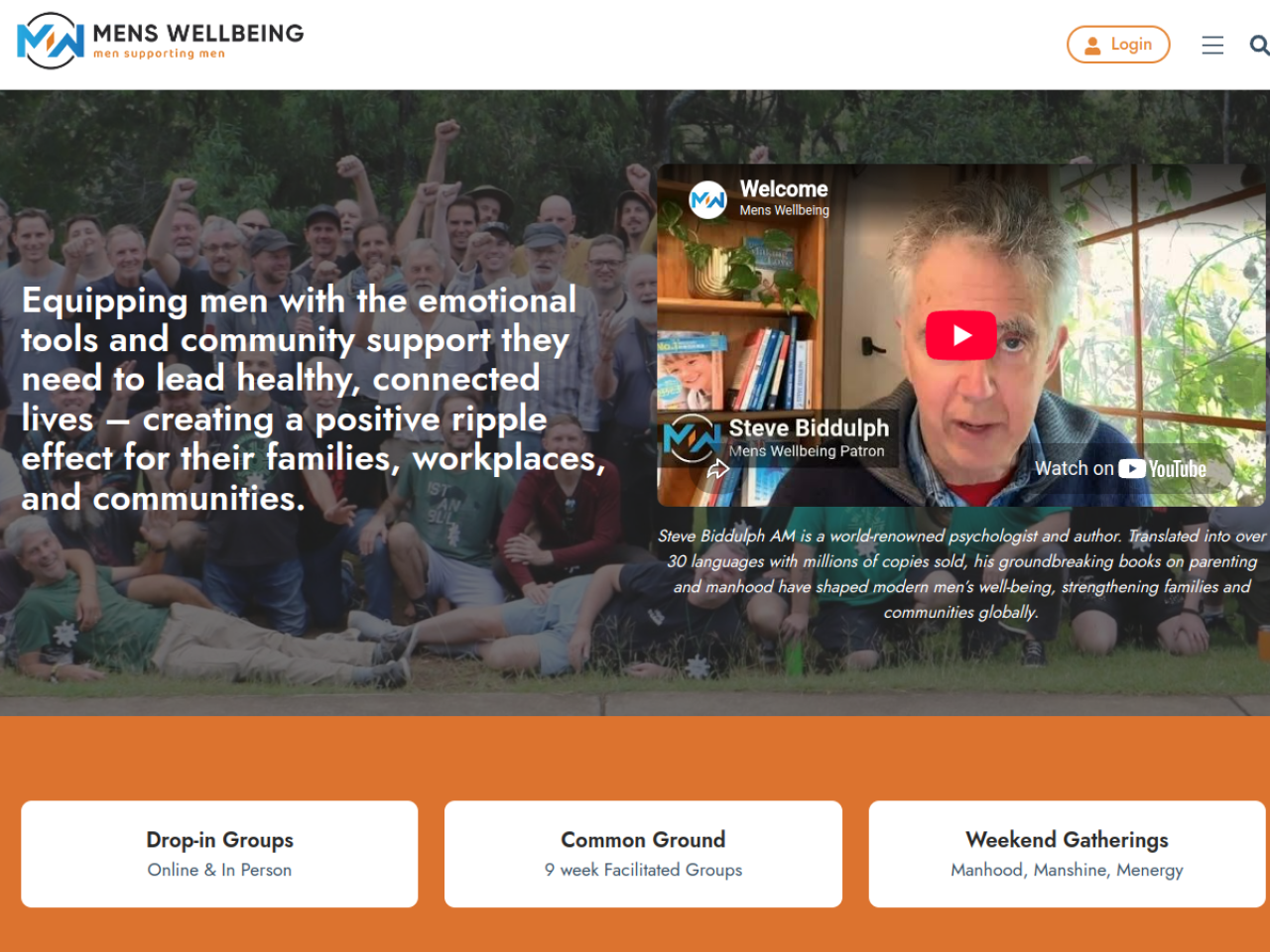 The Mens Wellbeing Inc website