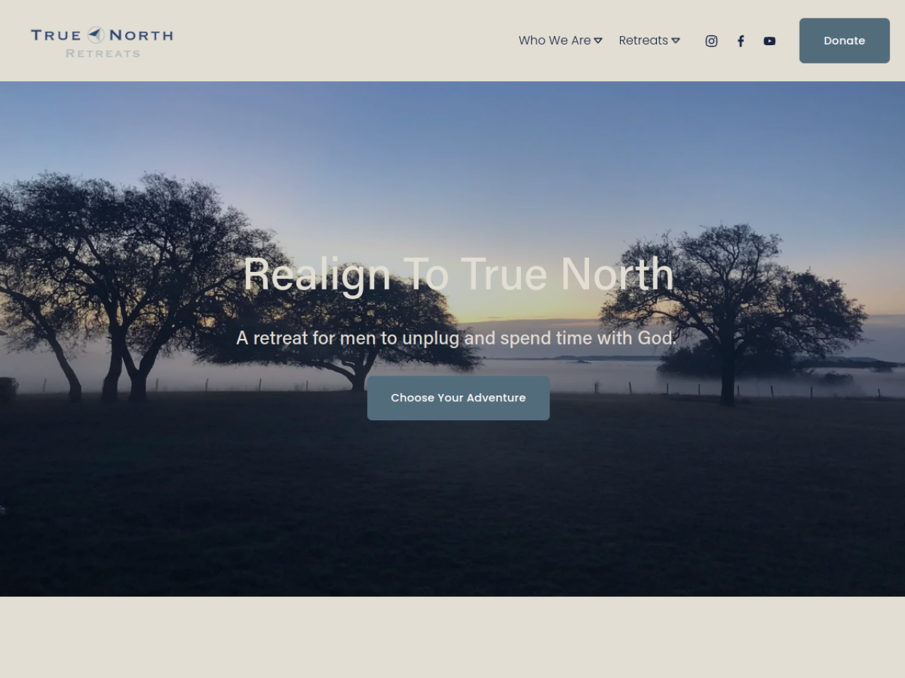 True North Retreats website